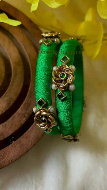 Handcrafted Bangles & Thread Bangles with Beads – Unique Accessories at Rivaj Store